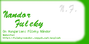nandor fuleky business card
