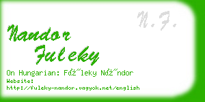 nandor fuleky business card